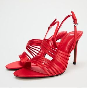 ZARA HEELED STRAPPY SANDALS